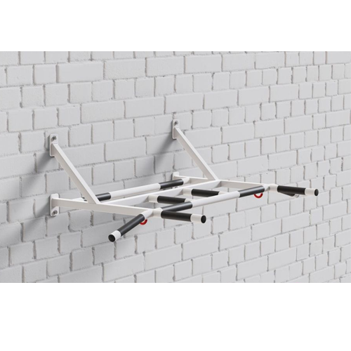 Турник настенный усиленный с 4 хватами + Перекладина для пресса чёрный