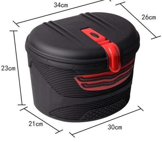 Пластиковая корзина с замком подсидельная (Черный)