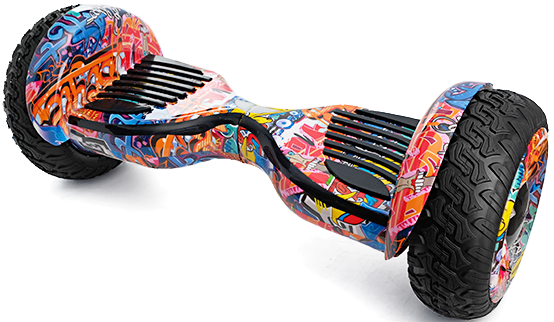 Гироскутер Smart Balance Cross-Country 12 дюймов Граффити Оранжевый (Самобаланс + Приложение)