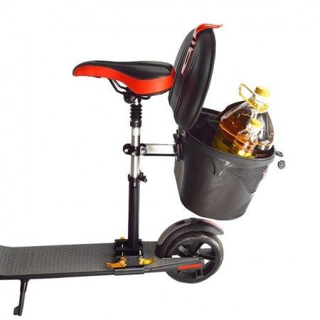 Пластиковая корзина с замком подсидельная (Черный)