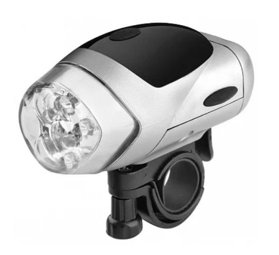 Фонарь передний JY-152 Черно серебристый