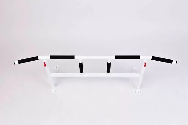 Турник настенный усиленный с 3 хватами белый