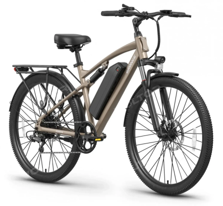 Электровелосипед QRONGE ZEPHYR бежевый