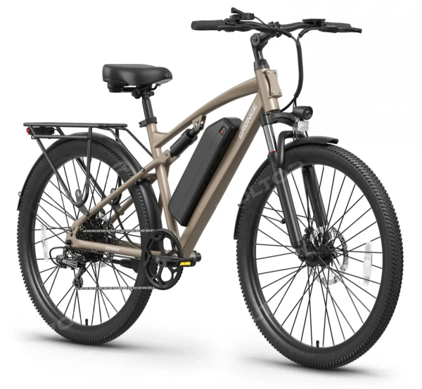 Электровелосипед QRONGE ZEPHYR бежевый