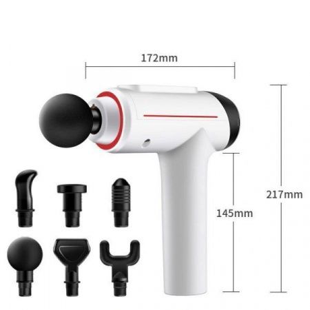 Массажер-пистолет для мышц MiniPro M09 белый