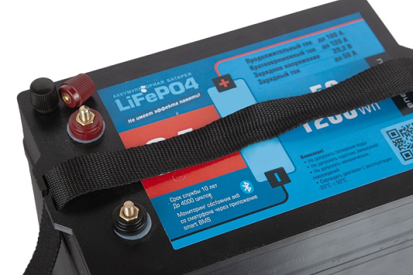 Аккумуляторная батарея LiFePo4 24V50Ah(80А) без дисплея, BMS смарт