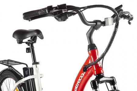 Электровелосипед Eltreco White (Черно-красный)