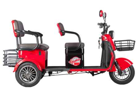 Электротрицикл Rutrike Gelbert Kappa 48V/60V 650Вт красный