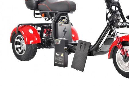 Электроскутер Citycoco WHITE SIBERIA Pro Trike+ 3000W Трицикл красный