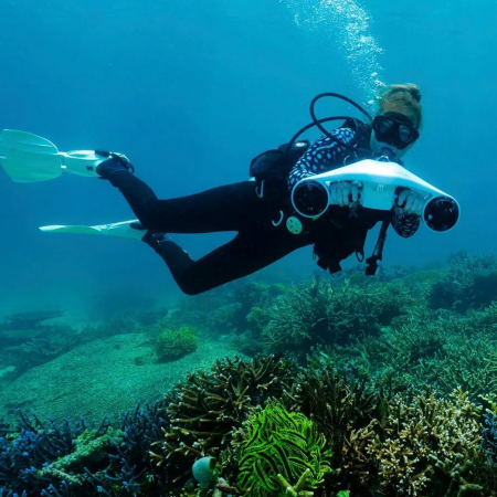 Подводный электроскутер MANTA желтый