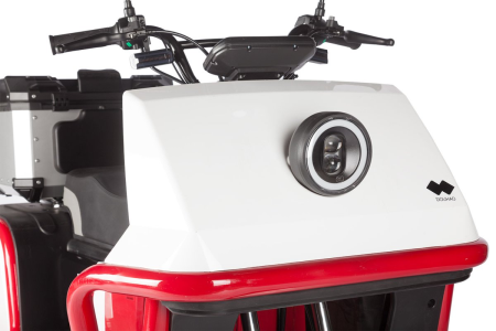 Электротрицикл Wanshida DOUHAO 60V 800Вт черно-бело-красный