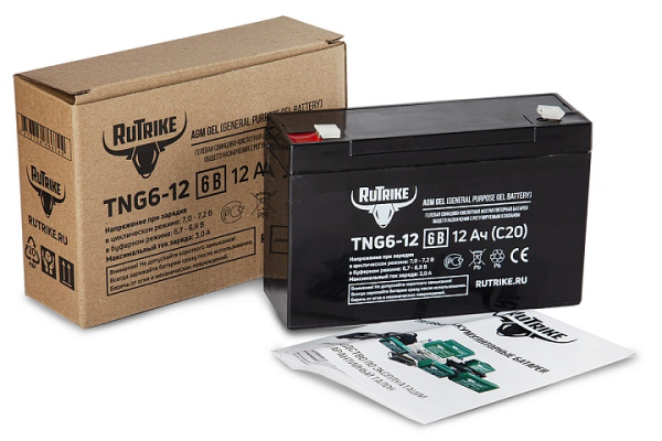 Аккумуляторная батарея RuTrike TNG6-12 (6V12A/H C20)