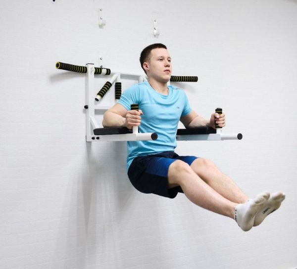 Турник - брусья - пресс POWERFIT в 5 в 1 мультихват черный