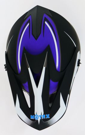 Шлем кроссовый MOTAX матово-черный-фиолетовый