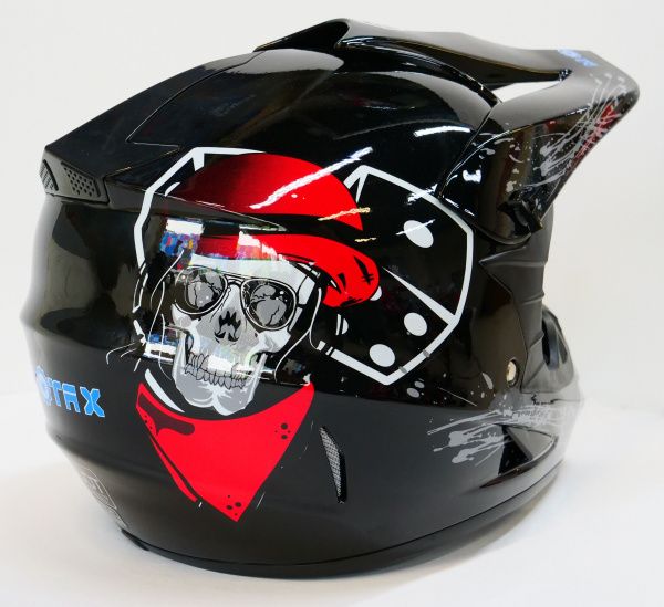 Шлем кроссовый MOTAX глянцево-черный-красный