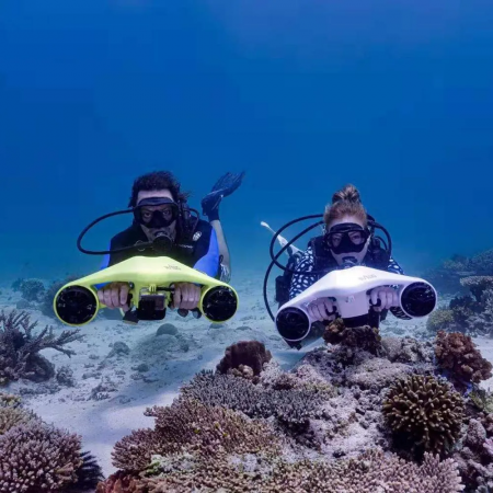 Подводный электроскутер MANTA желтый