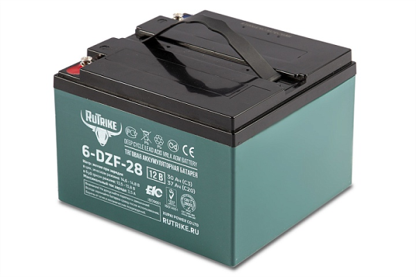 Тяговый аккумулятор RuTrike 6-DZF-28 (12V28A/H C3)